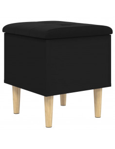 Panca Portaoggetti Nera 42x42x46 cm in Legno Multistrato 2