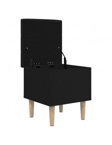 Panca Portaoggetti Nera 42x42x46 cm in Legno Multistrato