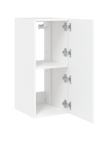 Mobile TV a Parete con Luci LED Bianco 30,5x35x70 cm