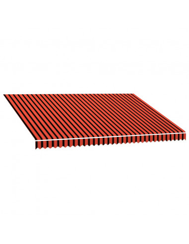 Tenda da Sole in Tela Arancione e Marrone 450x300 cm