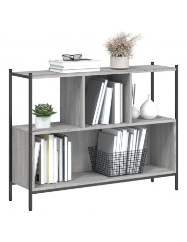 Libreria Grigio Sonoma 102x28x77,5 cm in Legno Multistrato