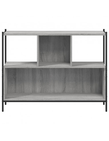 Libreria Grigio Sonoma 102x28x77,5 cm in Legno Multistrato
