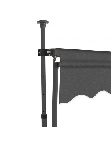 Tenda da Sole Retrattile Manuale con LED 350 cm Antracite