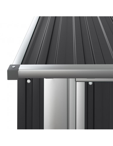 Capanno Biciclette Antracite 180,5x97x209,5 cm Acciaio Zincato