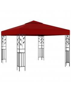 Gazebo 3x3 m Rosso Vino 2