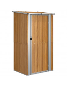 Capanno da Giardino Marrone 118,5x97x209,5 cm Acciaio Zincato 2