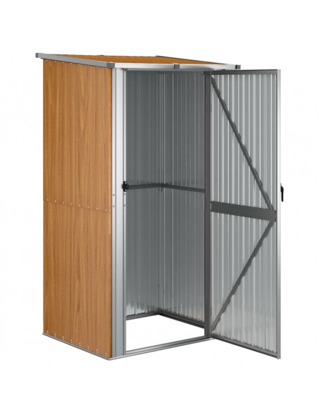 Capanno da Giardino Marrone 118,5x97x209,5 cm Acciaio Zincato