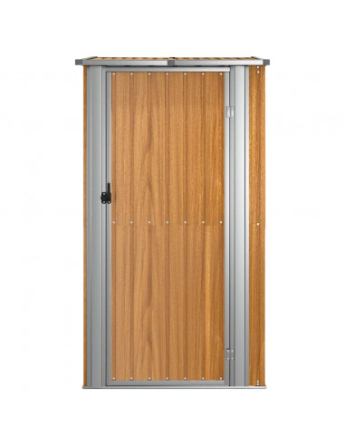 Capanno da Giardino Marrone 118,5x97x209,5 cm Acciaio Zincato