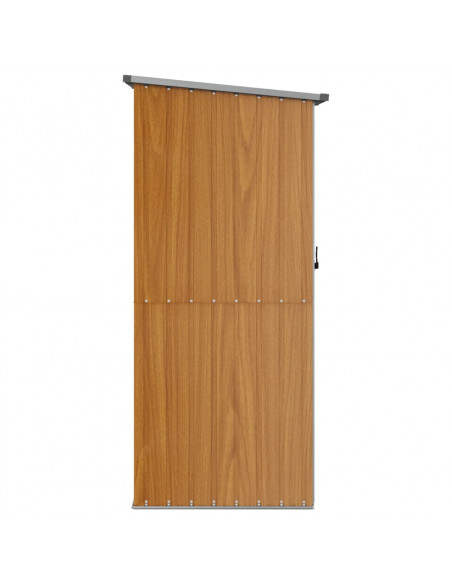 Capanno da Giardino Marrone 118,5x97x209,5 cm Acciaio Zincato