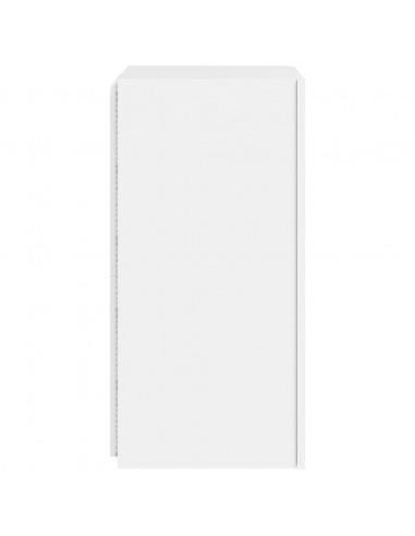 Mobile TV a Parete con Luci LED Bianco 30,5x35x70 cm