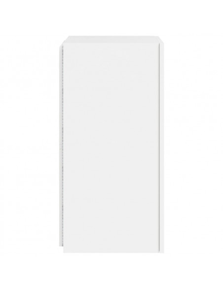 Mobile TV a Parete con Luci LED Bianco 30,5x35x70 cm