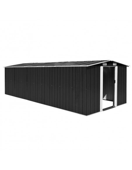 Casetta da Giardino 257x580x181 cm in Metallo Antracite