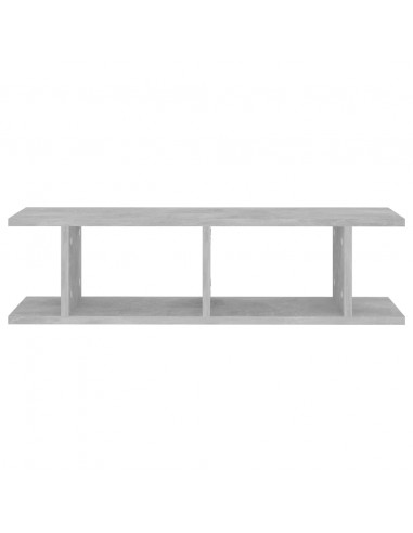 Mensole a Parete 2 pz Grigio Cemento 75x18x20 cm in Multistrato
