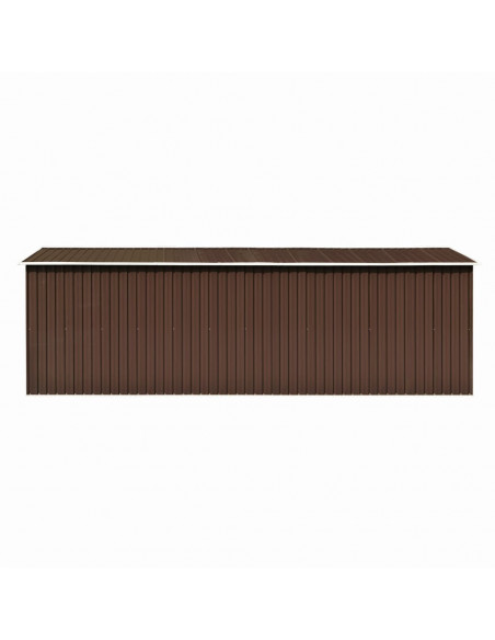 Casetta da Giardino 257x580x181 cm in Metallo Marrone