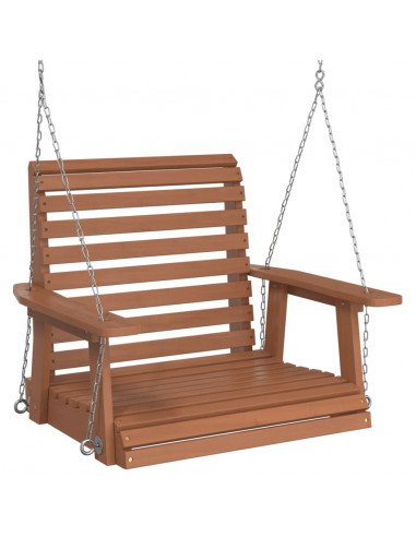 Dondolo da Giardino Catene in Metallo Marrone in Legno di Abete