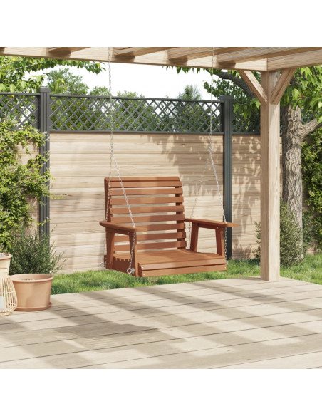 Dondolo da Giardino Catene in Metallo Marrone in Legno di Abete