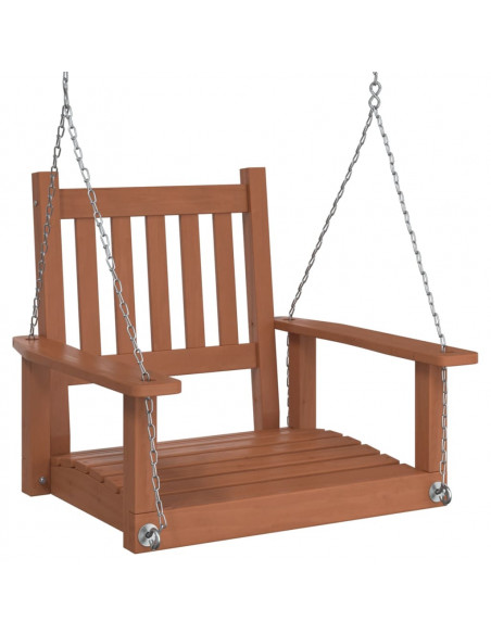 Dondolo da Giardino Catene in Metallo Marrone in Legno di Abete