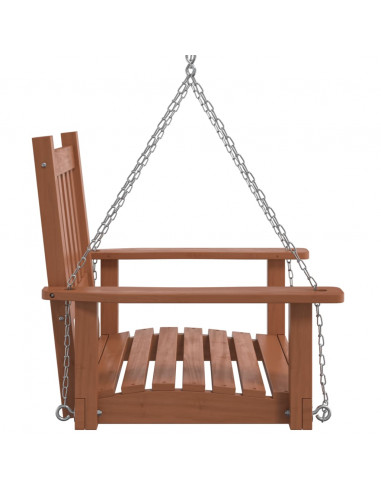 Dondolo da Giardino Catene in Metallo Marrone in Legno di Abete