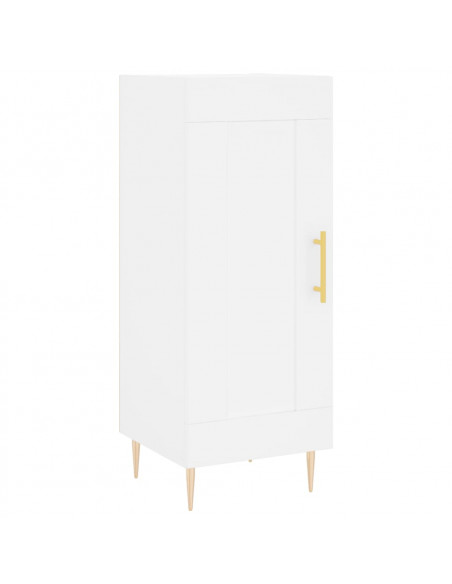 Credenza Bianca 34,5x34x180 cm in Legno Multistrato