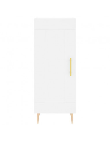 Credenza Bianca 34,5x34x180 cm in Legno Multistrato