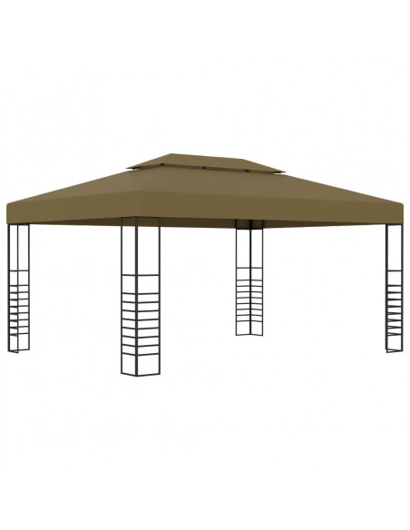 Gazebo con Luci LED a Stringa 3x4 m Grigio Talpa