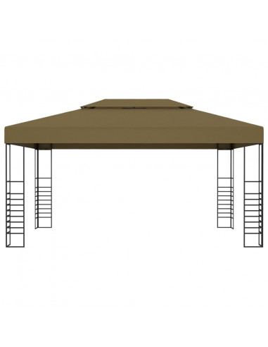 Gazebo con Luci LED a Stringa 3x4 m Grigio Talpa