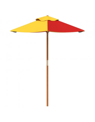 Ombrellone da Giardino per Bambini con Palo in Legno Ø120x140cm