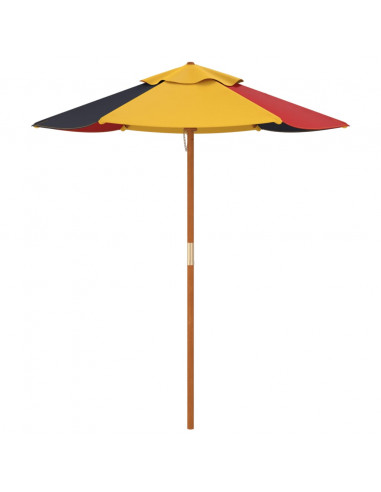 Ombrellone da Giardino per Bambini con Palo in Legno Ø120x140cm