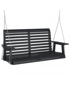 Panca a Dondolo da Giardino Catene in Metallo in Legno di Abete 2