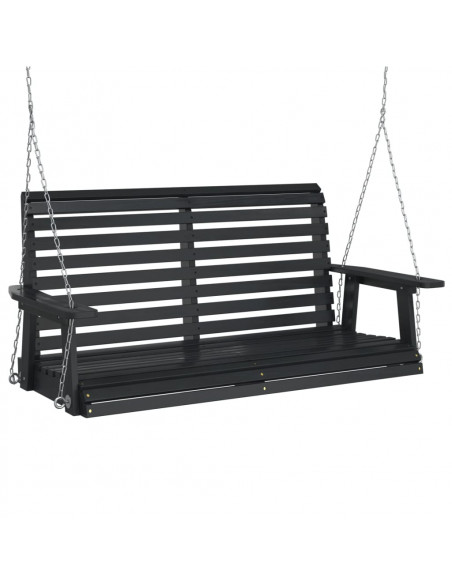 Panca a Dondolo da Giardino Catene in Metallo in Legno di Abete