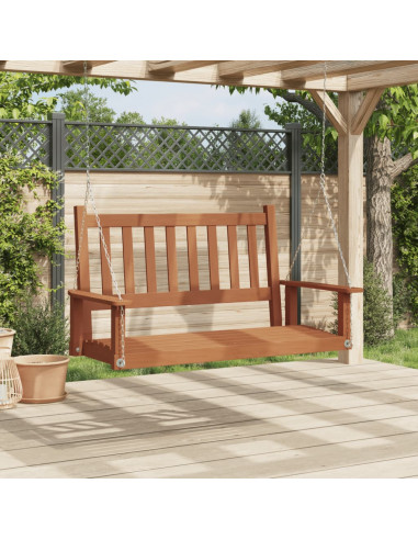 Panca a Dondolo da Giardino Catene in Metallo in Legno di Abete