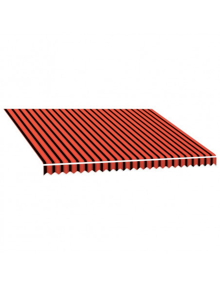 Tenda da Sole in Tela Arancione e Marrone 350x250 cm