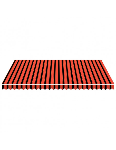 Tenda da Sole in Tela Arancione e Marrone 350x250 cm