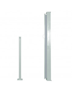 Tenda da Sole Laterale Retrattile 120 x 300 cm Grigia 2