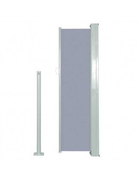 Tenda da Sole Laterale Retrattile 120 x 300 cm Grigia