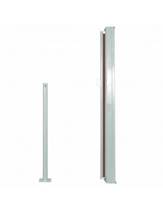 Tenda da Sole Laterale Retrattile 120 x 300 cm Marrone 2
