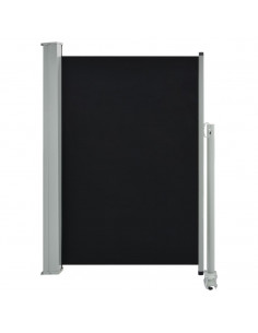 Tenda da Sole Laterale Retrattile 120 x 300 cm Nera 2