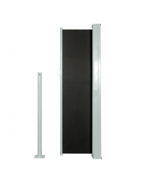 Tenda da Sole Laterale Retrattile 120 x 300 cm Nera