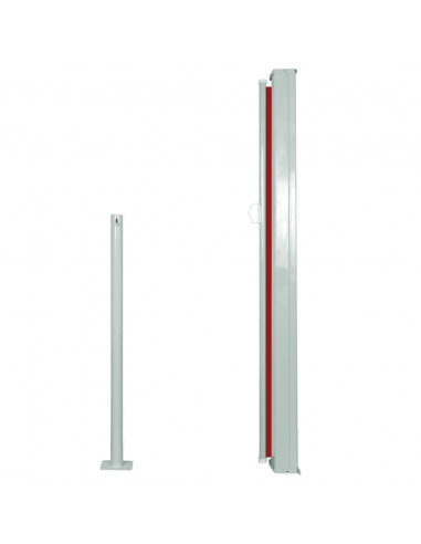 Tenda da Sole Laterale Retrattile 120 x 300 cm Rossa