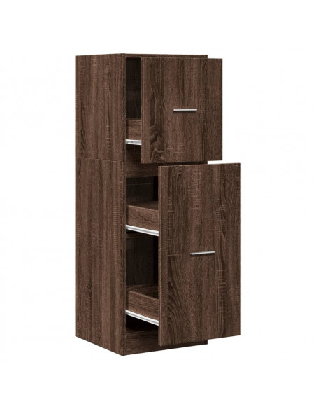 Armadietto da Farmacia Rovere Marrone 40x41x118 cm Truciolato