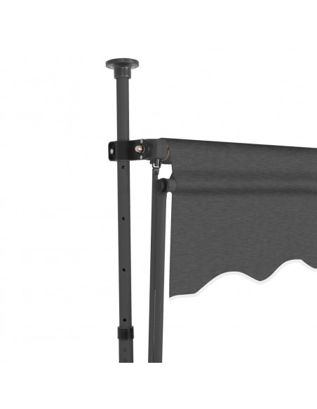 Tenda da Sole Retrattile Manuale con LED 400 cm Antracite