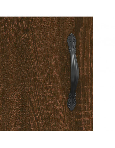 Credenza Rovere Marrone 34,5x34x90 cm in Legno Multistrato