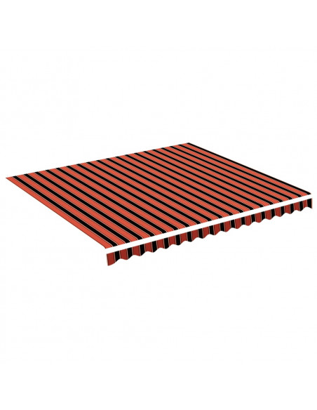 Tessuto di Ricambio Tenda da Sole Arancione e Marrone 4x3,5 m