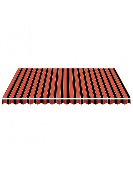 Tessuto di Ricambio Tenda da Sole Arancione e Marrone 4x3,5 m