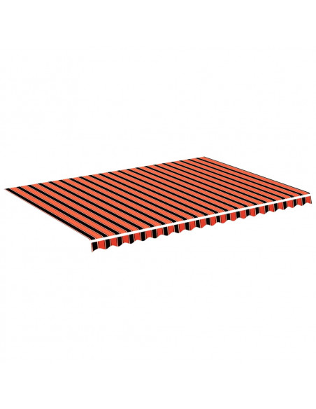 Tessuto di Ricambio Tenda da Sole Arancione e Marrone 5x3,5 m