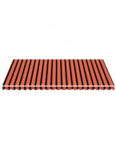 Tessuto di Ricambio Tenda da Sole Arancione e Marrone 5x3,5 m