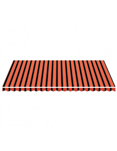 Tessuto di Ricambio Tenda da Sole Arancione e Marrone 5x3,5 m