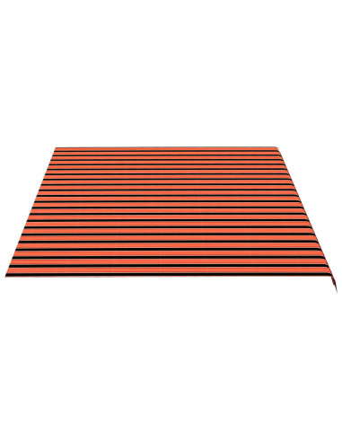 Tessuto di Ricambio Tenda da Sole Arancione e Marrone 5x3,5 m