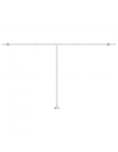 Tenda Automatica con Sensore Vento e LED 500x350 cm Blu Bianca