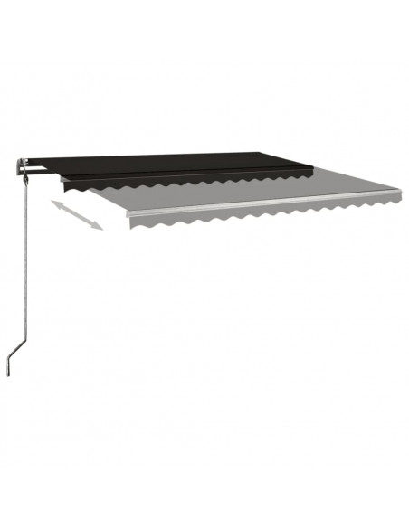 Tenda da Sole Manuale Autoportante 450x300 cm Antracite